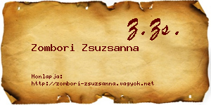 Zombori Zsuzsanna névjegykártya
