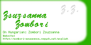 zsuzsanna zombori business card